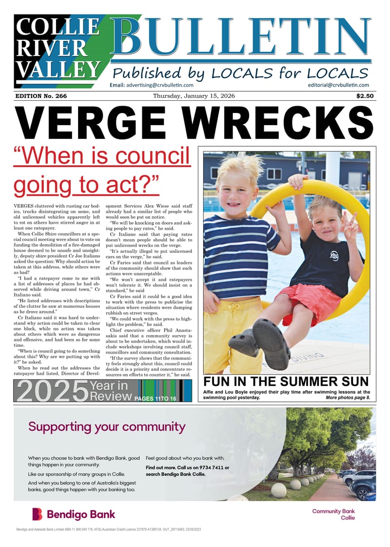 Collie River Valley Bulletin, January 15, 2026 post image