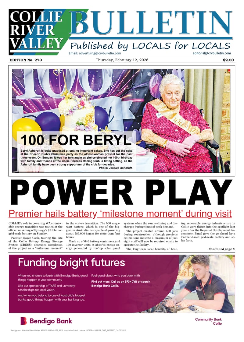 Collie River Valley Bulletin, February 12, 2026 post image