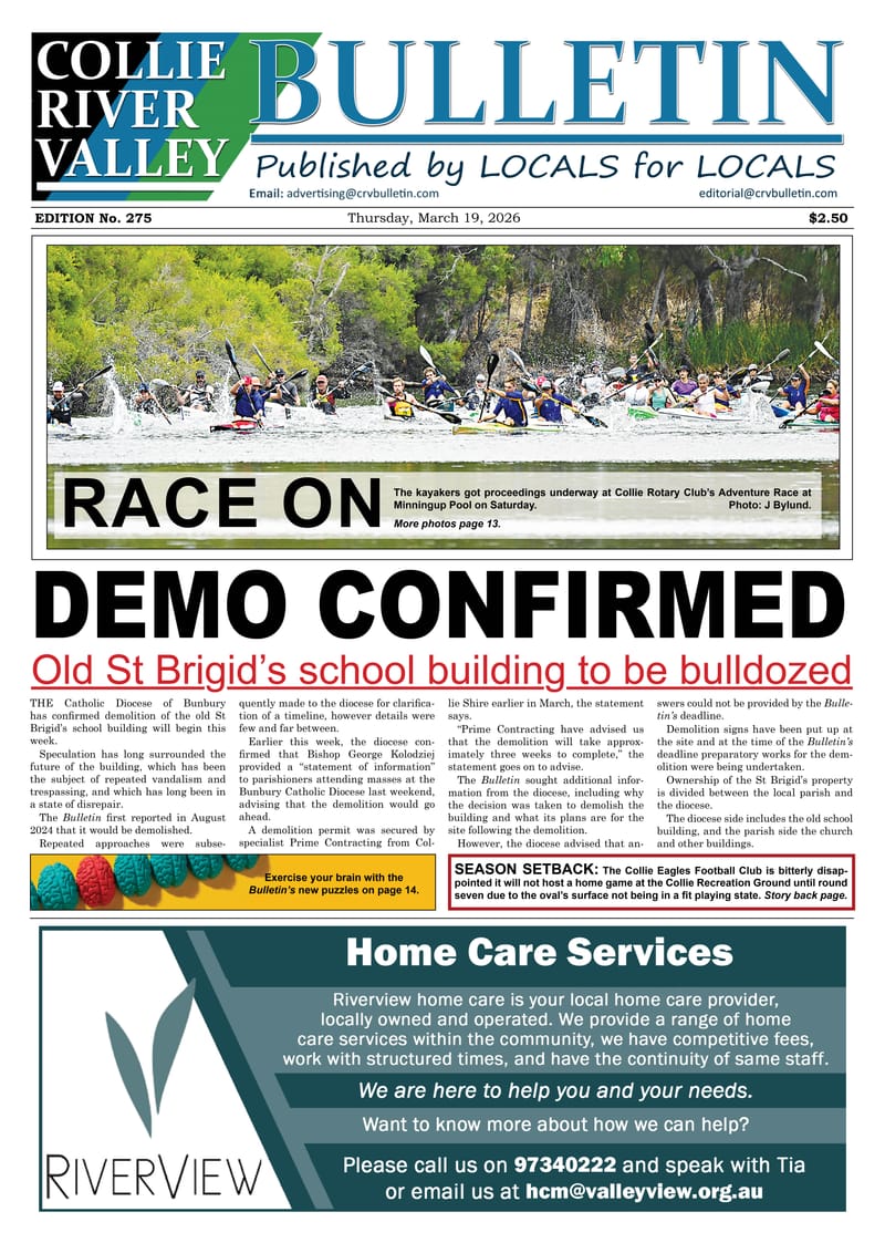 Collie River Valley Bulletin, March 19, 2026 post image
